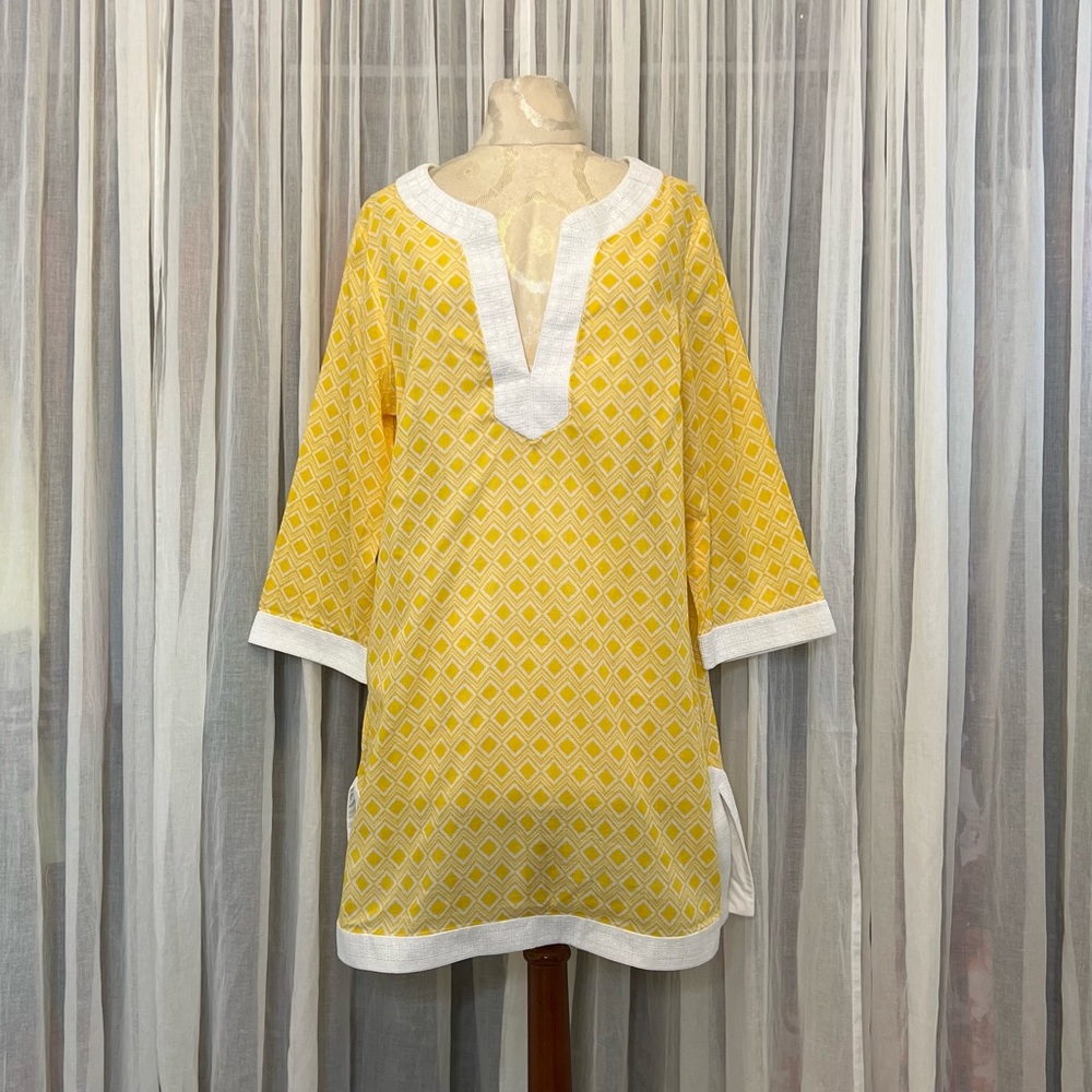 Shoshanna Yellow Patterned Swim Cover Tunic